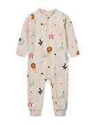 Birk Printed Pyjamas Jumpsuit Pyjama Sie Jumpsuit Haalari Beige Liewoo...