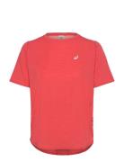 Road Ss Top Sport T-shirts & Tops Short-sleeved Red Asics