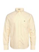 Reg Oxford Banker Stripe Shirt Tops Shirts Casual Yellow GANT