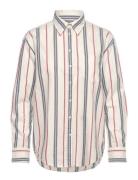 Rel Archive Oxford Striped Shirt Tops Shirts Long-sleeved Cream GANT