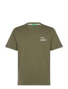 T-Shirt Tops T-shirts Short-sleeved Green United Colors Of Benetton