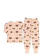 Bamboo Two Piece Pyjamas Pyjamasetti Pyjama Pink Geggamoja