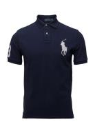 Basic Mesh-Ssl-Knt Tops Polos Short-sleeved Blue Polo Ralph Lauren