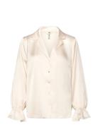 Shirt Satin Frill Toppi White Lindex