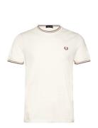 Twin Tipped T-Shirt Designers T-shirts Short-sleeved White Fred Perry