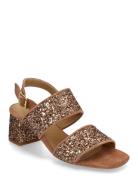 Sandals - Block Heels Korolliset Sandaalit Brown ANGULUS