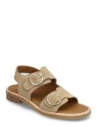 Sandals - Flat - Open Toe - Op Matalapohjaiset Sandaalit Beige ANGULUS