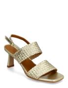 Sandals - Block Heels Korolliset Sandaalit Gold ANGULUS