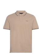 Tipping Ss Pique Polo Tops Polos Short-sleeved Beige GANT