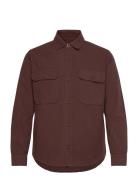 Dyed Canvas Skyler Shirt Tops Overshirts Brown Mads Nørgaard