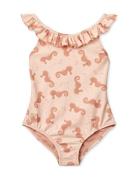 Kallie Printed Swimsuit Uimapuku Uima-asut Pink Liewood