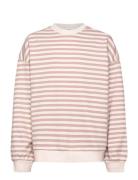 Striped Cotton-Blend Sweatshirt Tops Sweat-shirts & Hoodies Sweat-shir...