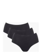 Sloggi Go Daily Cotton Midi 3P Alushousut Brief Tangat Black Sloggi