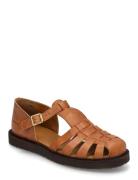 Sandals - Flat - Closed Toe - Op Matalapohjaiset Sandaalit Brown ANGUL...