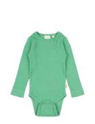 Body L/S Modal Bodies Long-sleeved Green Petit Piao