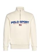 Sport Fleece-Lsl-Knt Tops Sweat-shirts & Hoodies Sweat-shirts Cream Po...