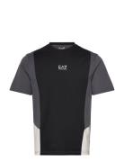 T-Shirt Tops T-shirts Short-sleeved Black EA7