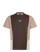 T-Shirt Tops T-shirts Short-sleeved Brown EA7