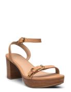 Melissah Nappa Leather Platform Sandal Korolliset Sandaalit Beige Laur...