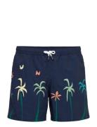 Maillot Sun Palm Uimashortsit Navy Maison Labiche Paris