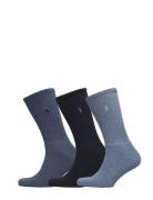 Crew Sock 3-Pack Underwear Socks Regular Socks Blue Polo Ralph Lauren