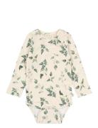 Body L/S Printed Bodies Long-sleeved Cream Petit Piao