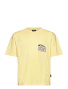 Gh Qs World Force Ss Yth Tops T-shirts Short-sleeved Yellow Quiksilver