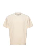 Akvillads Corduroy S/S Tee Tops T-shirts & Tops Short-sleeved Cream An...