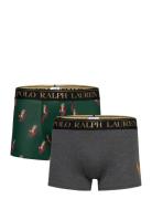 Stretch Cotton Trunk 2-Pack Bokserit Green Polo Ralph Lauren