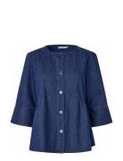 Majuvila Tops Shirts Long-sleeved Blue Masai