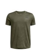 Ua Tech Vent Jcqrd Ss Tops T-shirts Short-sleeved Khaki Green Under Ar...