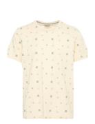 Bhjael Tee Tops T-shirts Short-sleeved Cream Blend