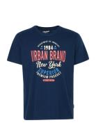 Bhjabin Tops T-shirts Short-sleeved Navy Blend