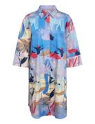 Nugloria Shirt Dress Lyhyt Mekko Blue Nümph