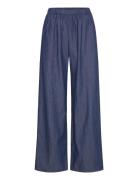 Rwlaila Denim Mw Trousers Bottoms Trousers Flared Blue Rosemunde