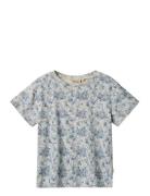 T-Shirt S/S Ella Tops T-shirts Short-sleeved Blue Wheat