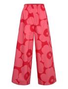 Voimakukka Unikko Bottoms Trousers Wide Leg Red Marimekko