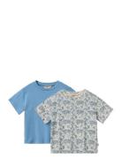 2 T-Shirt S/S Ella Tops T-shirts Short-sleeved Multi/patterned Wheat