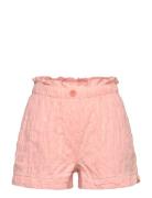 Textured Cotton Short Bottoms Shorts Pink Tommy Hilfiger