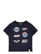 T-Shirt Tops T-shirts Short-sleeved Navy United Colors Of Benetton