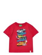 T-Shirt Tops T-shirts Short-sleeved Red United Colors Of Benetton