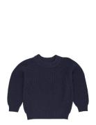 Knitted Classic Rib Blouse Tops Knitwear Pullovers Navy Copenhagen Col...