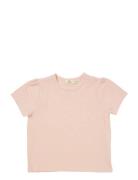 T-Shirt W. Ruffle Sleeves Tops T-shirts Short-sleeved Pink Copenhagen ...