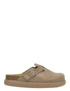 Sl Fae Chunky Suede Dark Beige Matalapohjaiset Sandaalit Beige Scholl