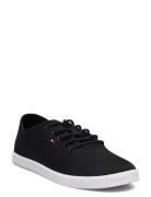 Canvas Lace Up Sneaker Matalavartiset Sneakerit Tennarit Black Tommy H...