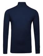 Mens First Skin Turtle Neck Tops T-shirts Long-sleeved Navy BACKTEE