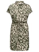 Cardiega Ss Blk Dress Polvipituinen Mekko Green ONLY Carmakoma