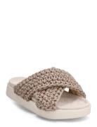 Woven Matalapohjaiset Sandaalit Beige Inuikii