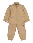 Thermal+ Frill Set Aop Outerwear Thermo Outerwear Thermo Sets Beige Mi...