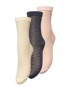 Mina Glitter Sock 3 Pack Lingerie Socks Regular Socks Pink Becksönderg...